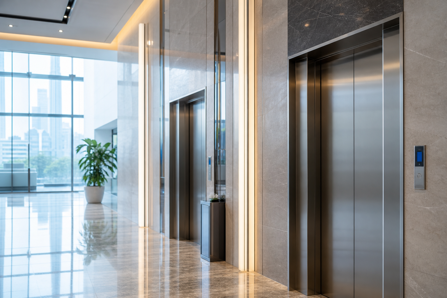 Modern elevator interior